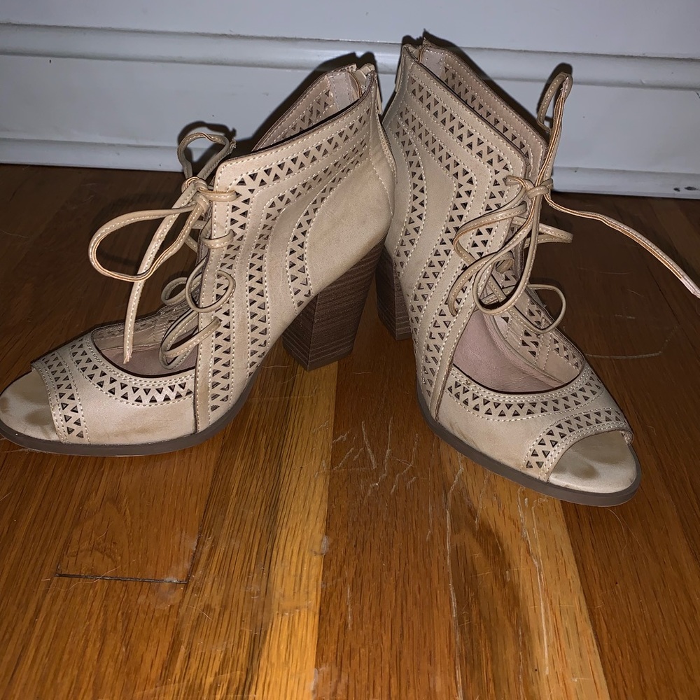 Open toed booties